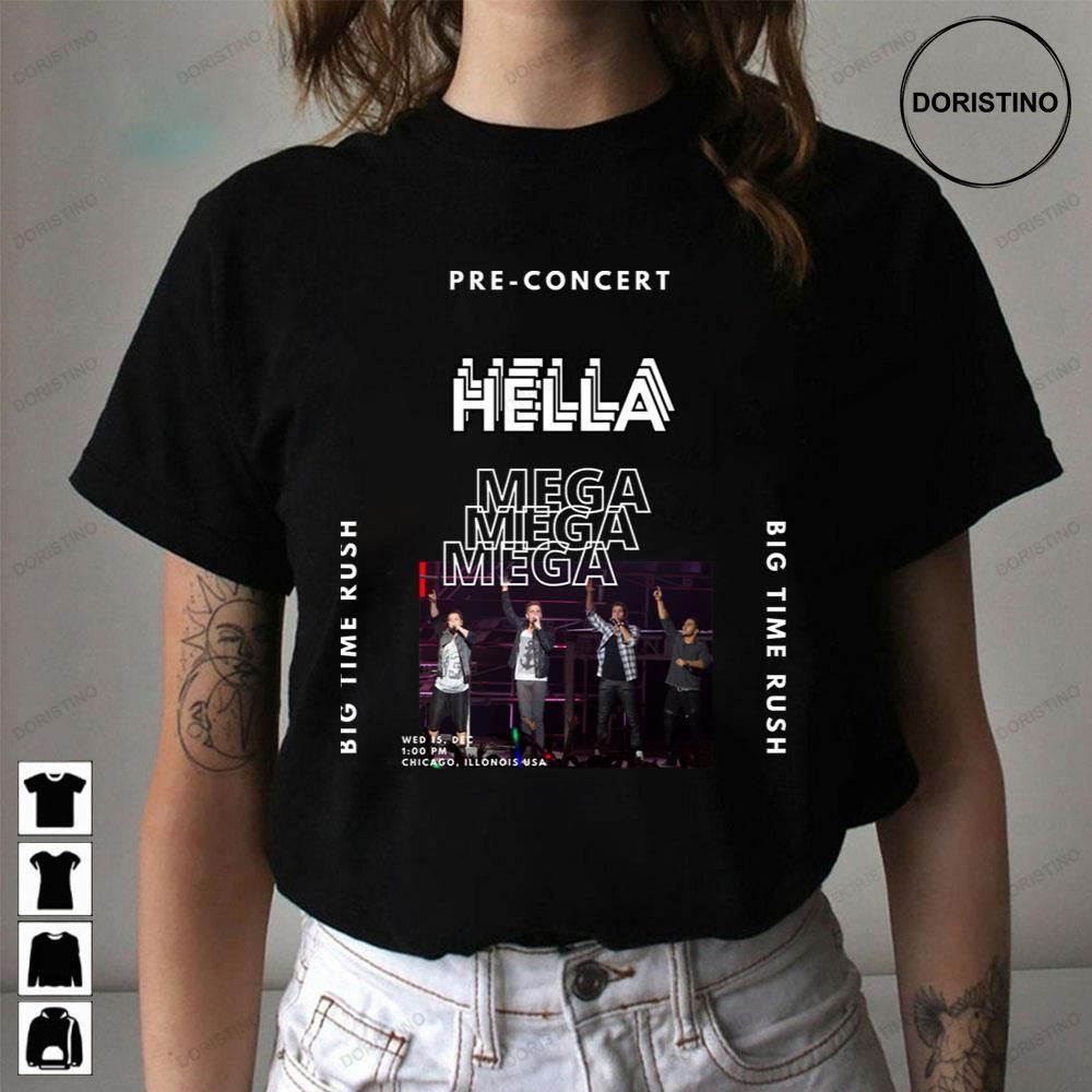 Pre Concert Big Time Rush Hella Mega Limited Edition T-shirts